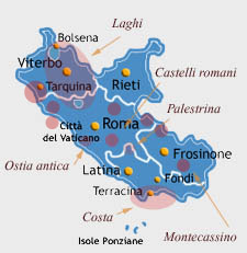 cartina lazio
