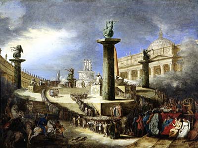 Peintures de manifestations à Rome