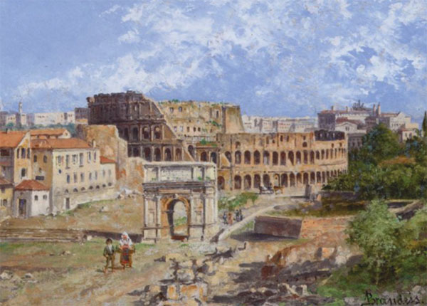 Antonietta Brandeis,Le forum et le Colisée (1878-1893, date indéterminée)