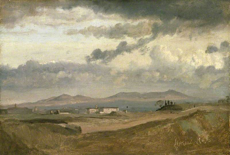 Jean-Baptiste Camille Corot,Vue du couvent Saint Onofrio sur le Janicule (1826)