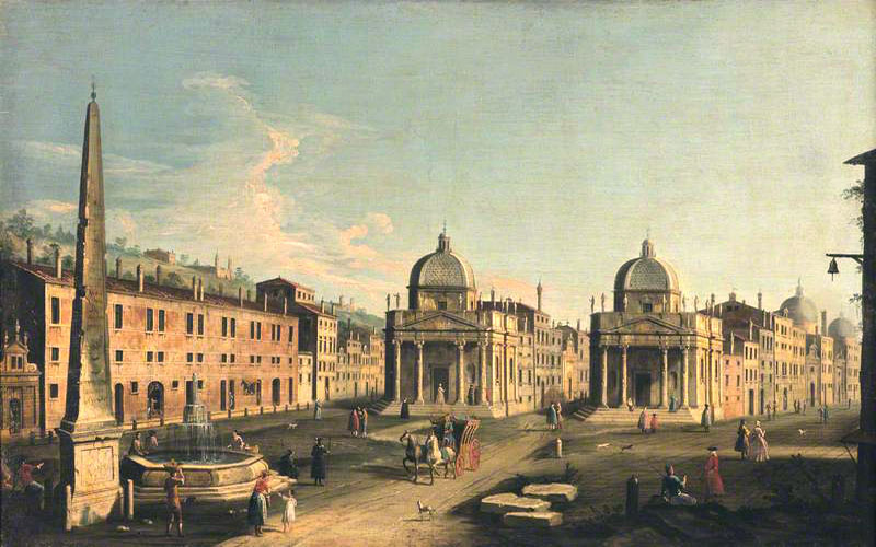 Canaletto,Place du Peuple (1760)
