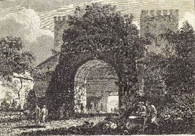 Carlo Labruzzi,Arc de Drusus et Porte Saint-Sébastien (?, avant 1817, date indéterminée)