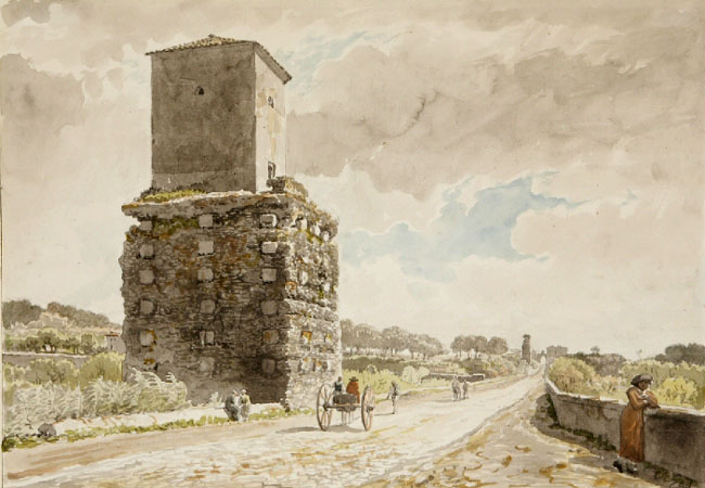 Carlo Labruzzi,Sur la route d'albano (?, avant 1817, date indéterminée)