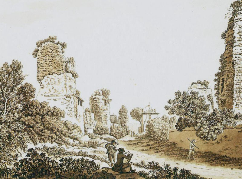 Carlo Labruzzi,Via Appia (?, avant 1817, date indéterminée)