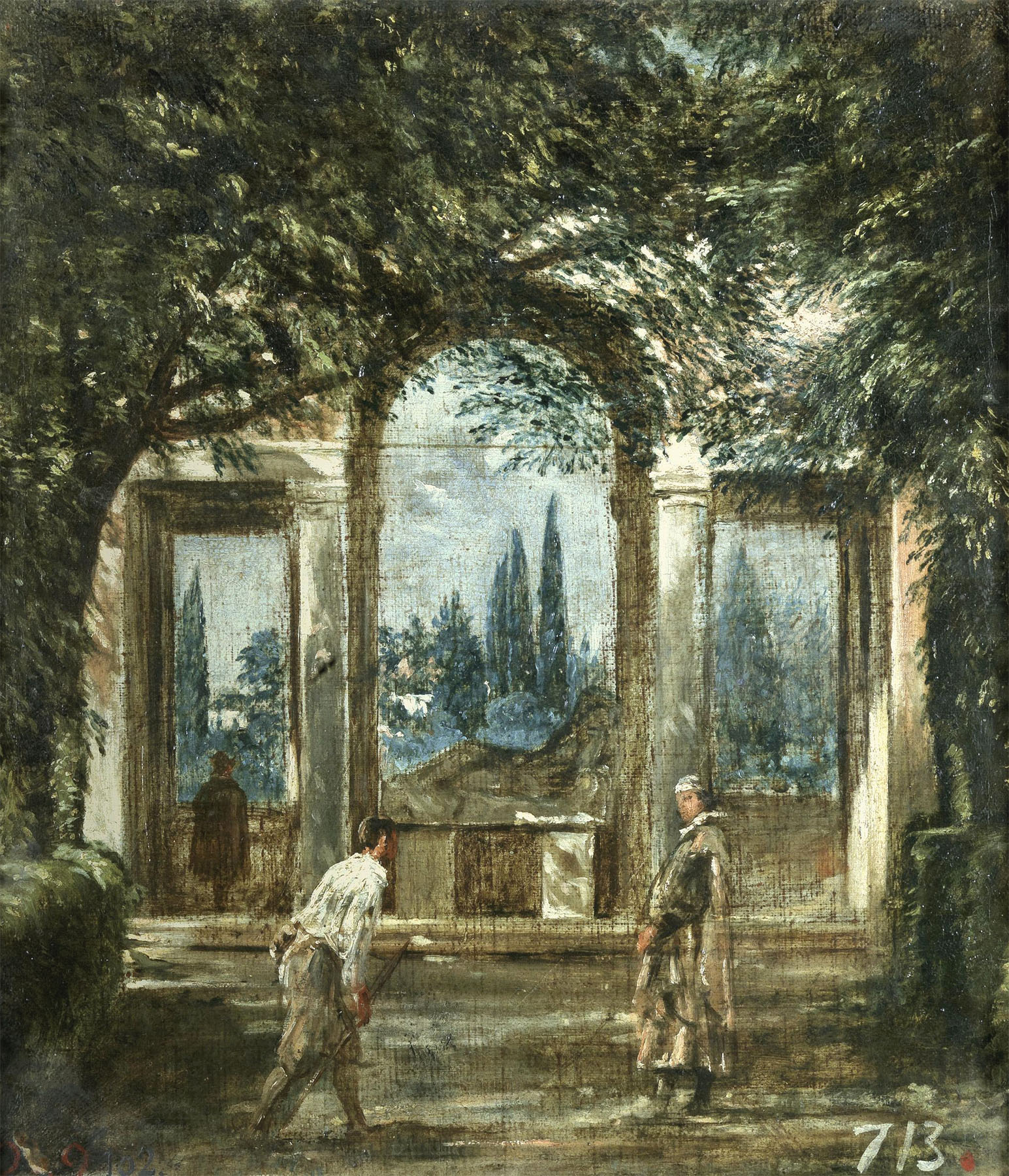 Diego Velasquez,Jardins de la Villa Medicis (1630)