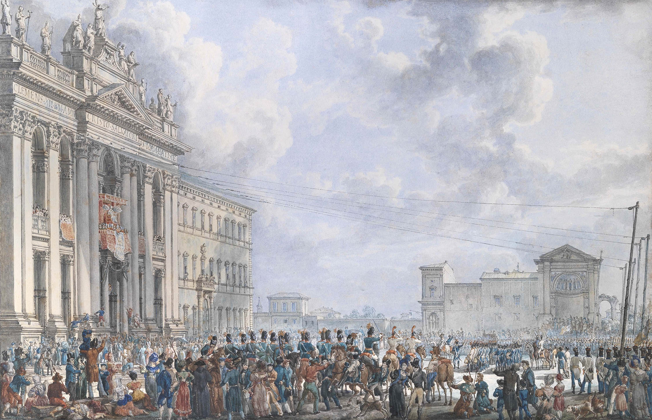 Ettore Ciuli,San Giovanni in Laterano, benedizione papale (?, avant 1870, date indéterminée)