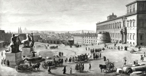 Gaspar Van Wittel,Place du Quirinale (?, avant 1736, date indéterminée)