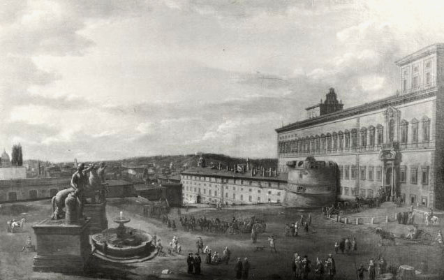 Gaspar Van Wittel,Place du Quirinale (?, avant 1736, date indéterminée)