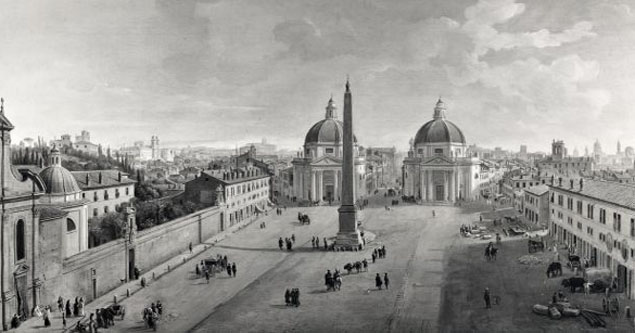 Gaspar Van Wittel,Place du Peuple (?, avant 1736, date indéterminée)