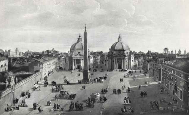 Gaspar Van Wittel,Place du Peuple (?, avant 1736, date indéterminée)