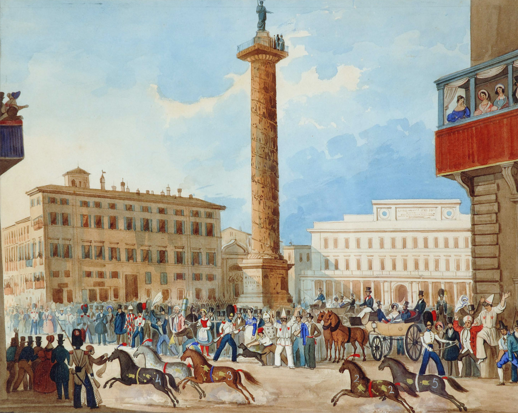 Ippolito Caffi,Carnaval à Rome (?, avant 1866, date indéterminée)