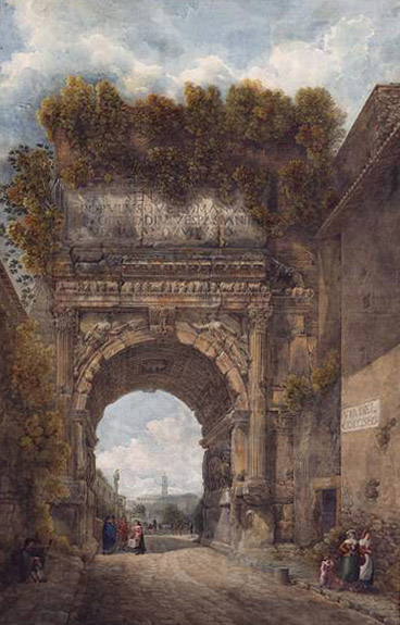 Abraham-Louis-Rodolphe Ducros,Arc de Titus (?, avant 1810)