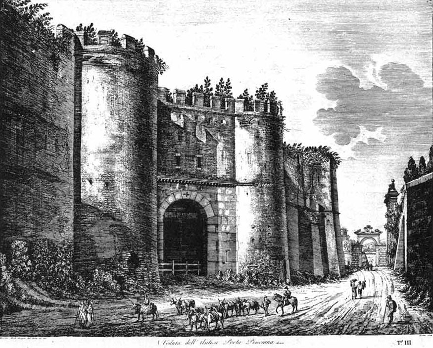 Luigi Rossini,Porta Pinciana (1850)