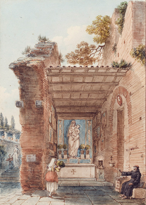Victor-Jean Nicolle,Oratoire dans les Thermes de Dioclétien (?, avant 1826, date indéterminée)