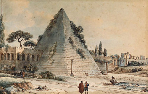 Victor-Jean Nicolle,Pyramide de Cestius (?, avant 1826, date indéterminée)