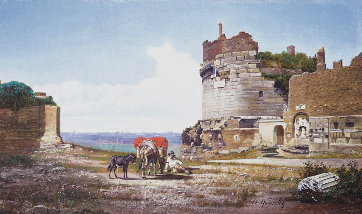 Karel Max Gerlach Antoon Quaedvlieg,Mausolée de Cecilia Metella (?, avant 1874, date indéterminée)