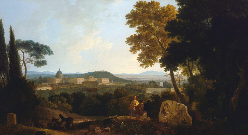 Richard Wilson,Saint-Pierre et le Vatican vus du Janicule (1757)