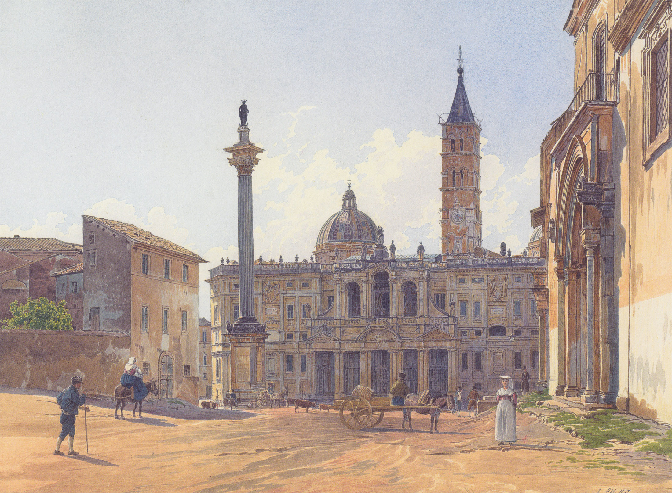 Rudolf von Alt,Basilique Sainte-Marie Majeure (1837)