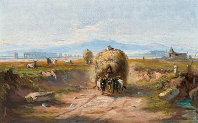 Vincenzo Giovannini,Campagne romaine à Castel Gandolfo (1883)
