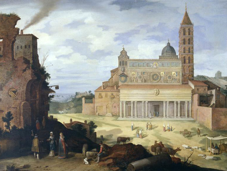 Willem van Nieulandt,Vue de Sainte-Marie Majeure (1610)
