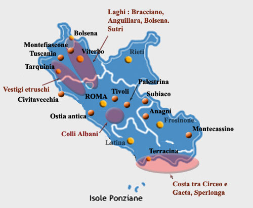 pianta roma dintorni : lazio