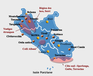 carte environs de rome