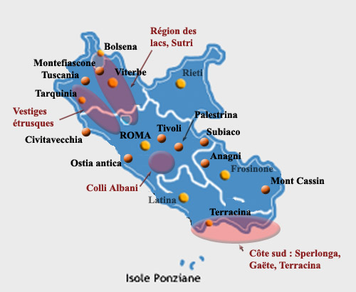 Carte du Latium