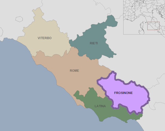 Carte du Latium