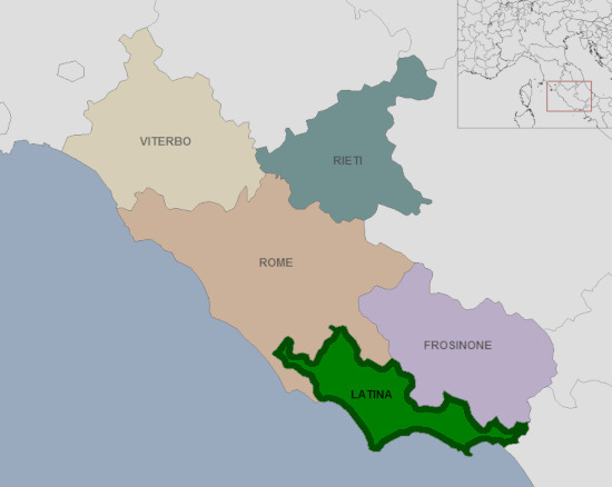 Carte du Latium