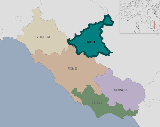Carte du Latium