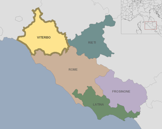 Carte du Latium