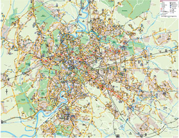 map of buses in rome and surroundings