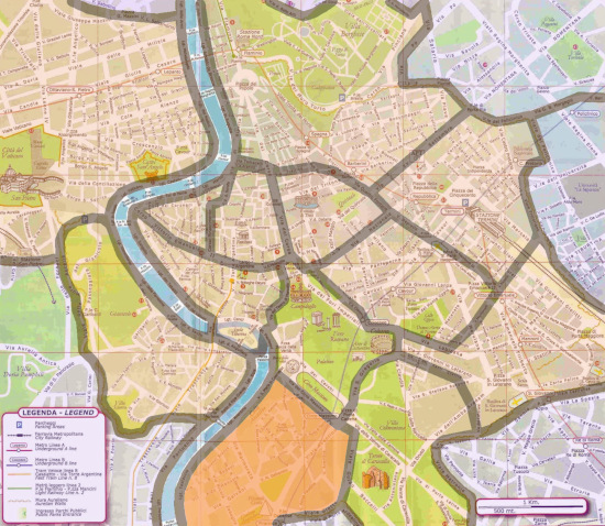 carte quartiers de rome