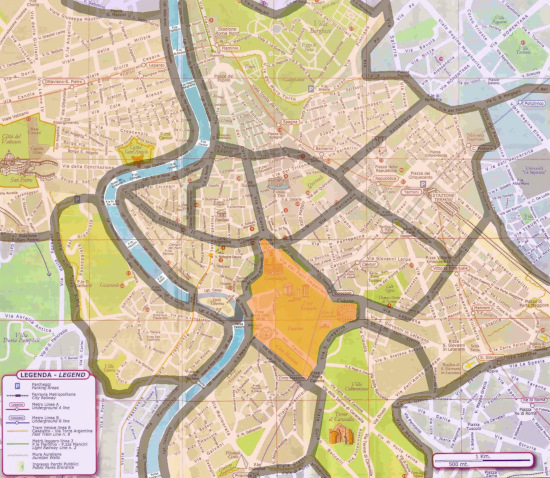 mappa quartieri di roma