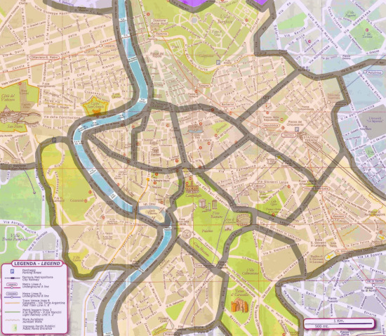 mappa quartieri di roma
