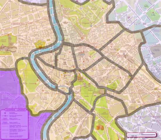 mappa quartieri di roma