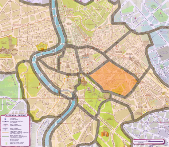 mappa quartieri di roma