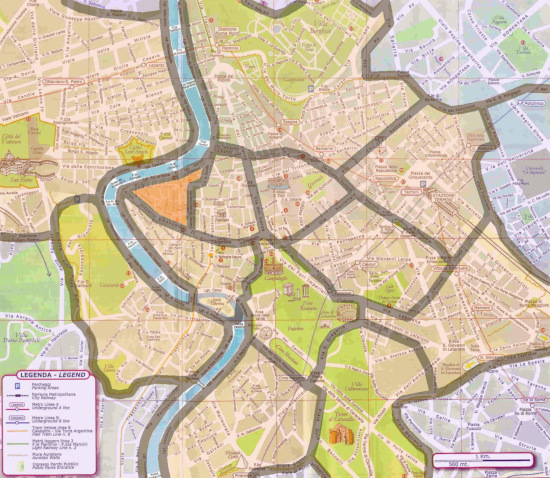 mappa quartieri di roma