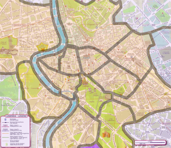 carte quartiers de rome