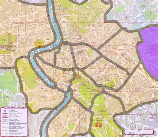 mappa quartieri di roma