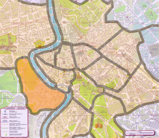 carte quartiers de rome