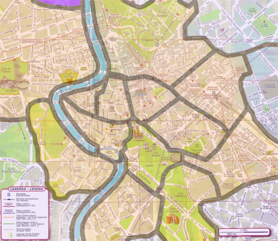 mappa quartieri di roma