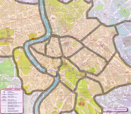 mappa quartieri di roma