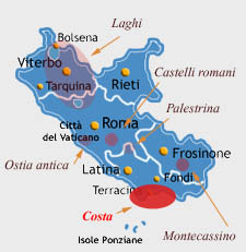 cartina lazio