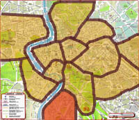 districts of rome - map