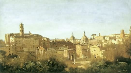 Camille Corot - view from the farnese gardens