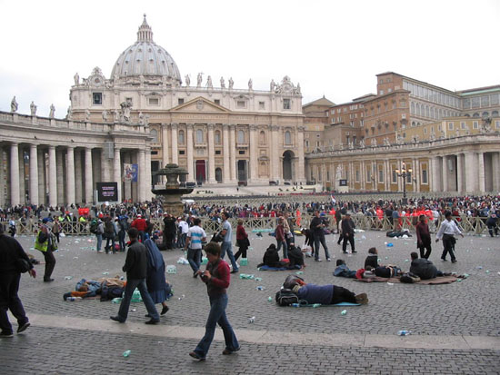 8 aprile 2005 a San Pietro