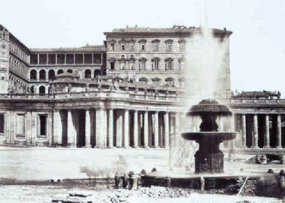fontaine XIXe, place saint pierre de rome
