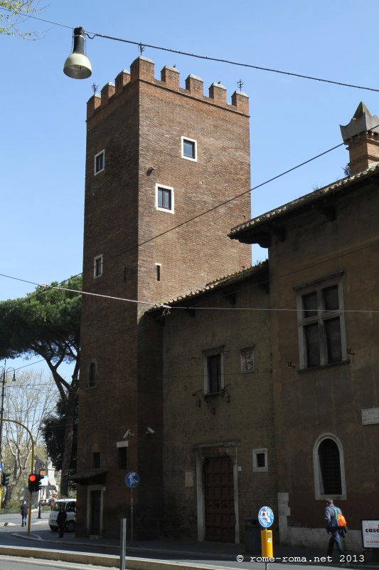 torre medievale, trastevere rome