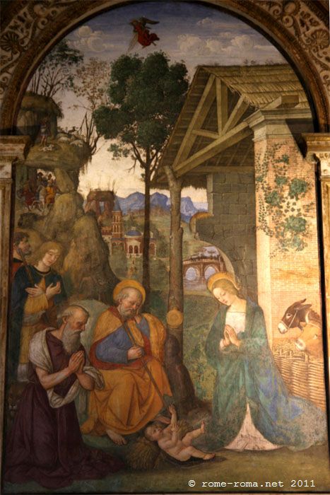 L'Adoration de l'enfant avec Saint Jérôme, du Pinturicchio